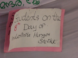 Students on 8th Day of Hunger Strike